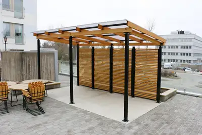 NOLA : TREILLIS PERGOLA AKALLA - chêne huilé, ref Ö80-13