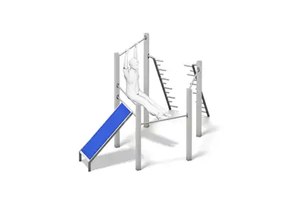 PLAYPARC : 4FCIRCLE® Calisthenics - PENTAGONE - sans filet, ref 1206136