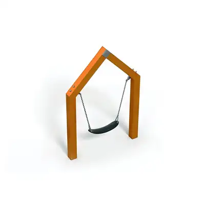 SPIEL-BAU GmbH : FRAME - BALANÇOIRE SIMPLE: siège caoutchouc souple, ref 0002601