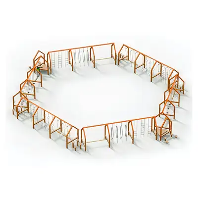 SPIEL-BAU GmbH : NINJA FRAME - PARCOURS DE JEUX HEXAGONAL, ref 0002731