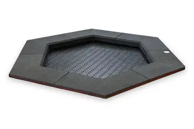 STILUM : TRAMPOLINE HEXAGONAL JUMP 6 - EPDM noir, ref 514606261
