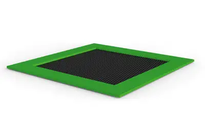 STILUM : TRAMPOLINE CARRÉ JUMP M - EPDM vert signal, ref 514620321
