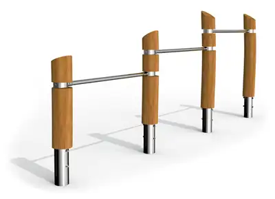 BARRE FIXE TRIPLE SUPRA 3 - bois - ancrage 450mm