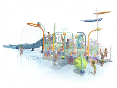 VORTEX : GRANDE STRUCTURE PLAYNUK n°6 - jeux et toboggans aquatiques - piscine, ref EPN-06POOL