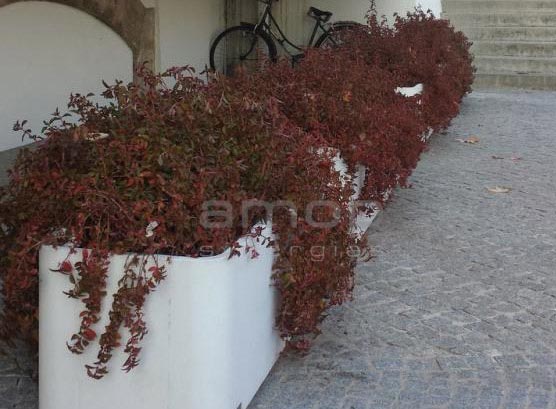 JARDINIÈRE 1000 AR PURO - béton lisse pigmenté blanc AMOP