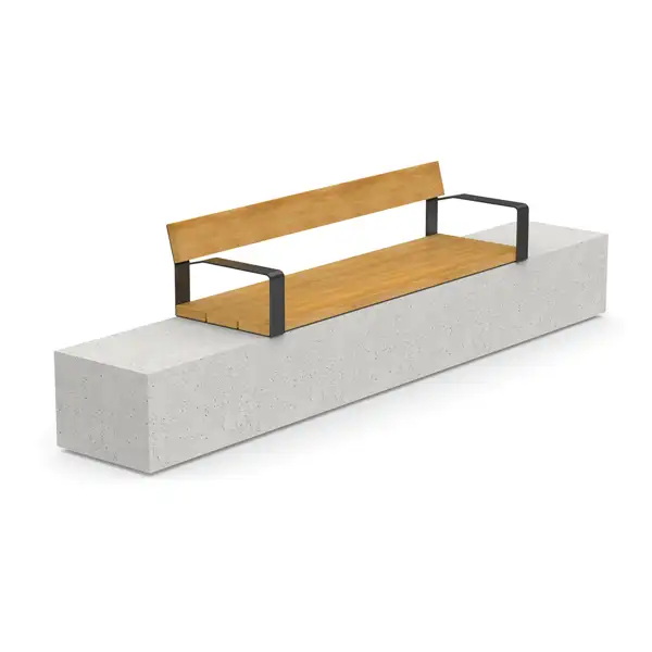 BANC IVY AVEC ACCOUDOIRS - fixation sur muret DURBANIS