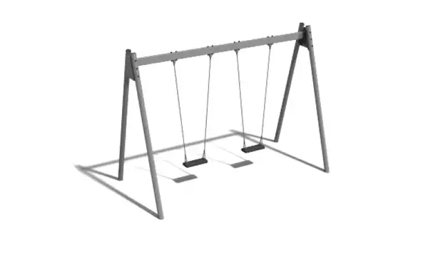 BALANÇOIRE DOUBLE 2,40m - acier ELVERDAL