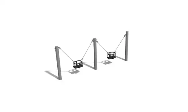BALANÇOIRE DOUBLE 1,60m - acier ELVERDAL