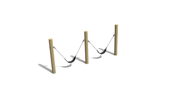 BALANÇOIRE DOUBLE 1,25m - robinier ELVERDAL