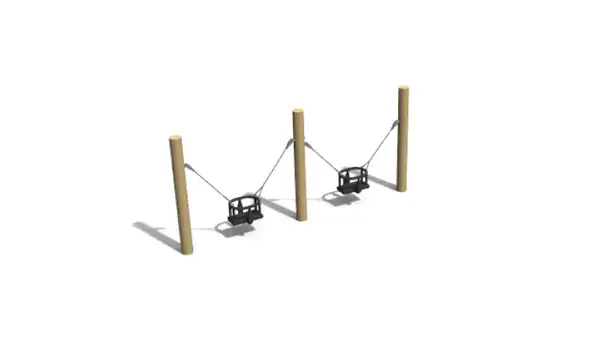 BALANÇOIRE DOUBLE 1,25m - robinier ELVERDAL
