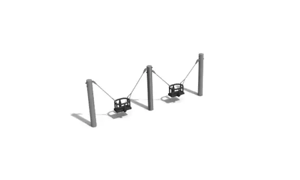 BALANÇOIRE DOUBLE 1,25m - acier ELVERDAL