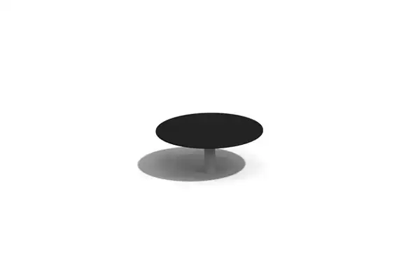 Plateforme rotative ø100cm position assise avec plateforme en HPL et cadre acier inoxydable ELVERDAL