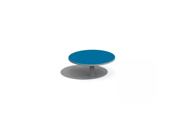 Plateforme rotative ø100cm position assise avec plateforme en EPDM et cadre acier inoxydable ELVERDAL