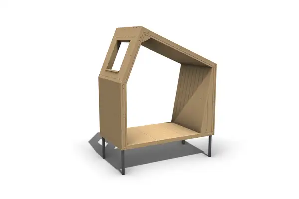 CABANE LUMINEUSE ASYMÉTRIQUE ELVERDAL