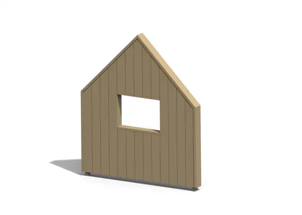 Façade de cabane OLIVIA 2 avec ouverture ELVERDAL