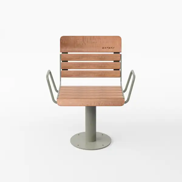 CHAISE PIVOTANTE HULA AVEC ACCOUDOIRS - frêne rétifié EXTERY