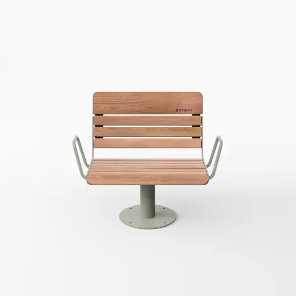 FAUTEUIL PIVOTANT HULA AVEC ACCOUDOIRS - frêne rétifié EXTERY