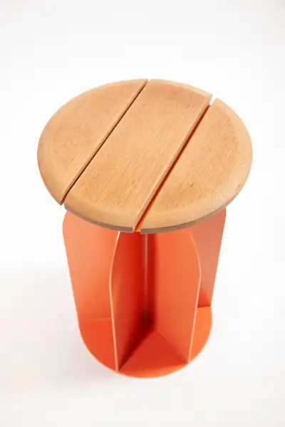 TABOURET SUME - frêne rétifié - pied rond EXTERY