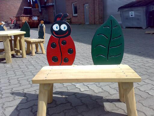 BANC DOUBLE COCCINELLE ET FEUILLE SPIELART