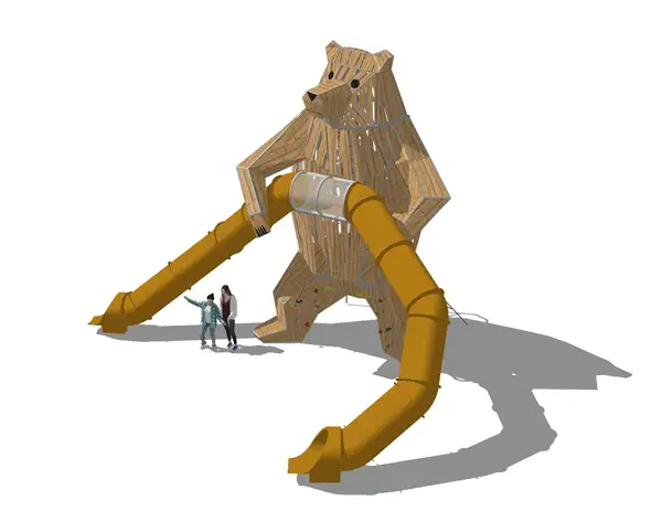 STRUCTURE DE JEU À GRIMPER OURS DEBOUT HOLZHOF