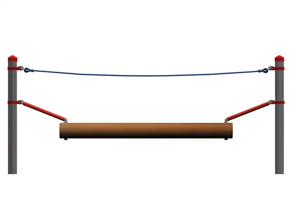 POUTRE OSCILLANTE pour poteaux robinier - PARCOURS HAIGER HUCK OCCITANIA