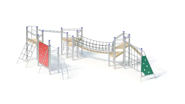 STRUCTURE DE JEUX A GRIMPER – montants acier inoxydable KAISER & KÜHNE