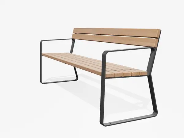 BANC HENRY 194cm - avec accoudoirs MIRAMONDO