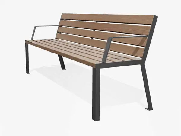 BANC HOP HOP 195cm - dossier fermé et accoudoirs MIRAMONDO