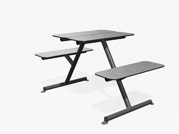 TABLE PIQUE-NIQUE BASSE FOUR & MORE - gris MIRAMONDO