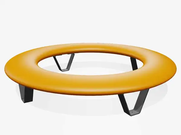 BANQUETTE RONDE BUDDY - pieds Gris graphite MIRAMONDO