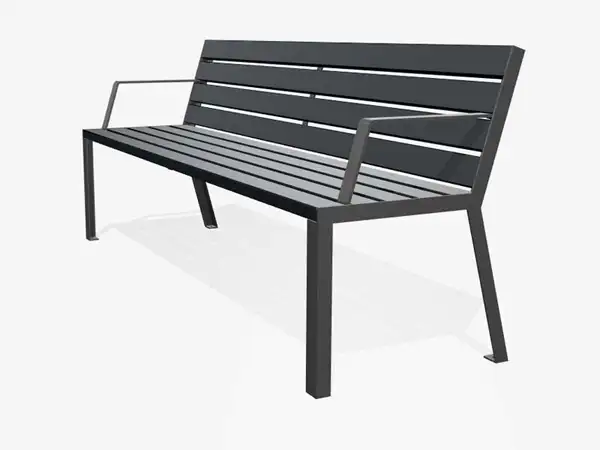 BANC HOP HOP 195cm - dossier fermé et accoudoirs MIRAMONDO