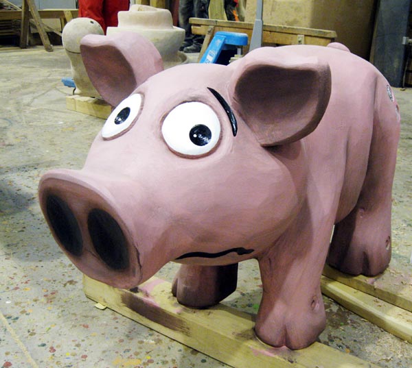 SCULPTURE COCHON APEURÉ SPIELART