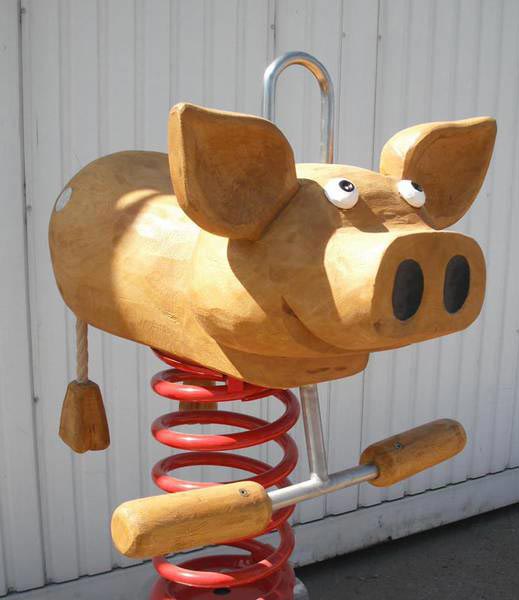 JEU SUR RESSORT COCHON SPIELART