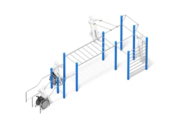 4FCIRCLE® Calisthenics - ALLTOGETHER 4 - version peinte PLAYPARC