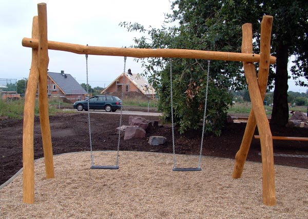 BALANÇOIRE DOUBLE 2,50m - sièges plats SPIELART