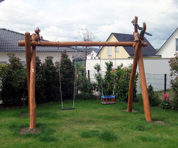 BALANÇOIRE DOUBLE SINGES - siège plat + siège bébé SPIELART