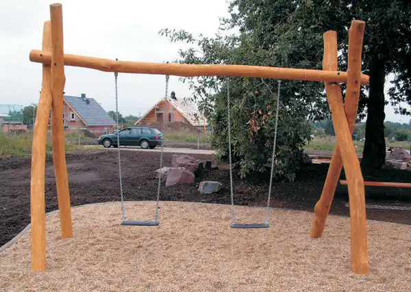 BALANÇOIRE DOUBLE CIGOGNE 2,00m - sièges plats SPIELART