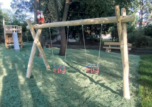 BALANÇOIRE DOUBLE CIGOGNE 2,00m - sièges bébé SPIELART