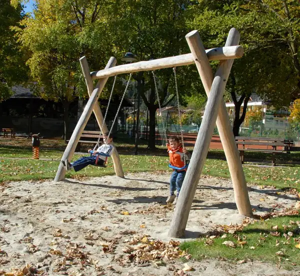 BALANÇOIRE DOUBLE 2,00m - sièges bébé SPIELART