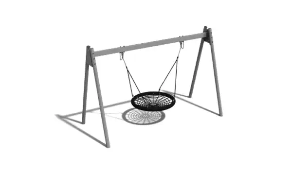 Portique balançoire nid acier -Hauteur 2,1 m ELVERDAL