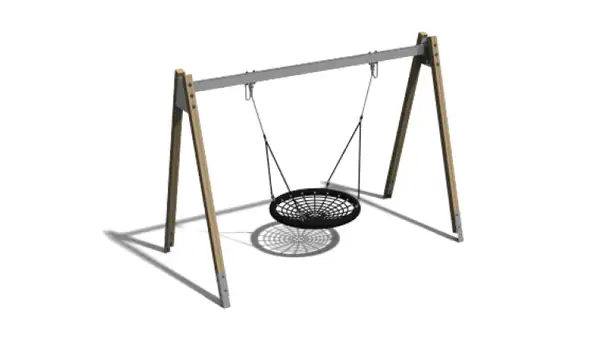 Portique balançoire nid mélèze -Hauteur 2,4 m ELVERDAL