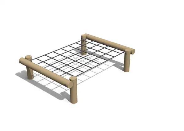 Filet horizontal 1,69x2,37x0,59m. Poteaux en robinier ELVERDAL