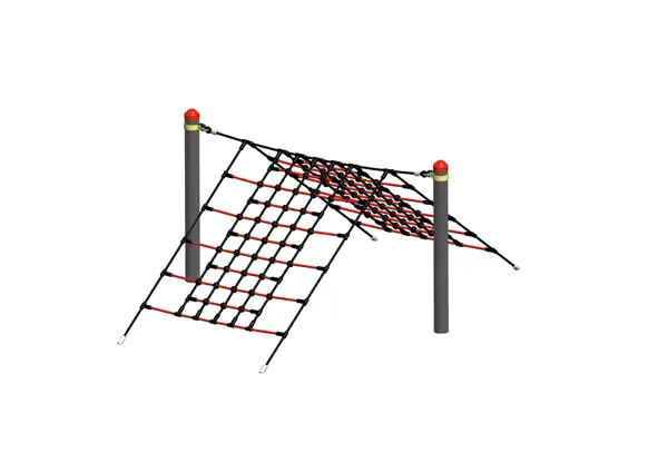 FILET A GRIMPER DOUBLE pour poteaux acier - PARCOURS VARIO HUCK OCCITANIA