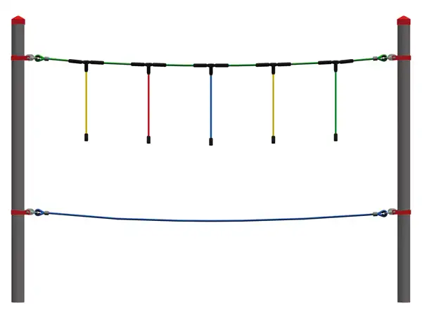 CORDE D’EQUILIBRE pour poteaux acier - PARCOURS DILLENBURG HUCK OCCITANIA