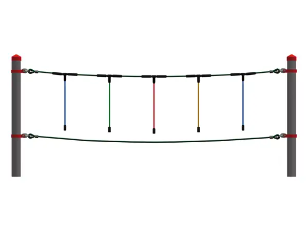 CORDE D’EQUILIBRE pour poteaux acier - PARCOURS HAIGER HUCK OCCITANIA