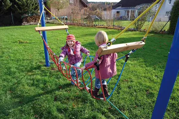 PONT EN MEANDRES pour poteaux acier - FUN PARCOURS HUCK OCCITANIA