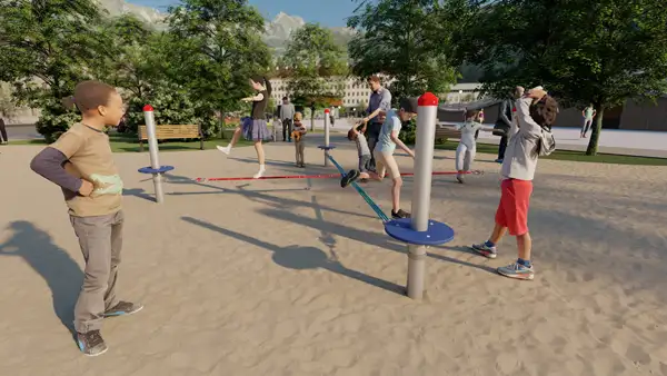 Gekreuzte Slackline HUCK OCCITANIA