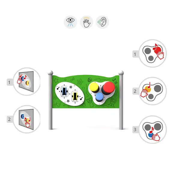 PANNEAU LUDIQUE SENSORIEL DOUBLE PARO 2 INTER-PLAY