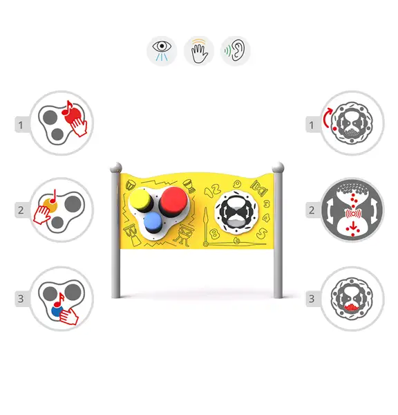 PANNEAU LUDIQUE SENSORIEL DOUBLE PARO 3 INTER-PLAY