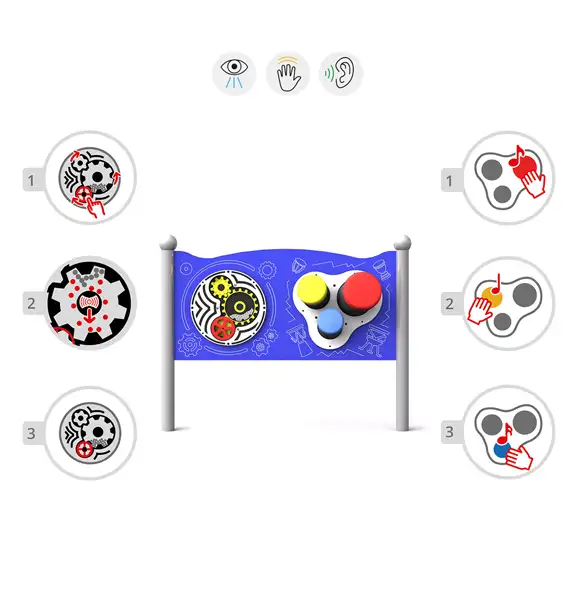 PANNEAU LUDIQUE SENSORIEL DOUBLE PARO 4 INTER-PLAY